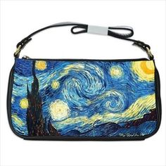 the starry night bag is on display