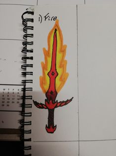 Fire Sword day 1 #swordtember Health Bar, Fire Designs, Marker Drawing, Drawing Ideas, 9 And 10, Easy Drawings, Markers, Bar, Drawings