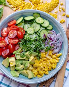 a bowl filled with different types of vegetables