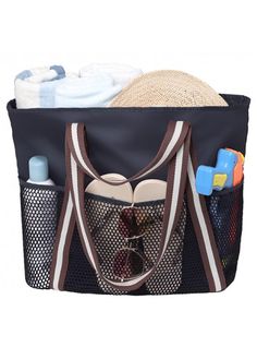 Color:Black;Package Contents:1 X Beach Bag;Occasion:Sport; Waterproof Beach Bag, Mesh Beach Bags, Mesh Tote Bag, Pool Bags, Swimming Bag, Travel Tote Bag, Travel Tote, Types Of Bag, Beach Tote Bags