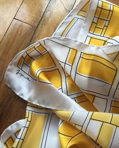 joyc ean dnim LeCo yellow silk scarf. silk foulard, made in milano italy 70€ Yellow Silk Scarf, Yellow Silk, Scarf Silk