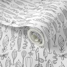 Shop Spoonflower and find your perfect custom designed wallpaper. Browse all the trending designs along with traditional holiday and seasonal options. Choose from four material types as well as five sizes. Fish Line Drawing, Fishing Wallpaper, Nautical Wallpaper, White Fish, Spoon Flower, Gone Fishing, Renter Friendly, Prepasted Wallpaper, Wallpaper Panels