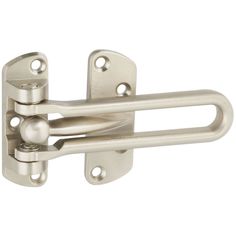 an image of a metal door handle on a white background with clipping for the latch