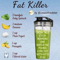 Fedtforbrændende Mad, Resep Juice, Smoothies Vegan, Kiat Diet, Fruit Smoothie Recipes Healthy, Easy Healthy Smoothies, Smoothie Recipes Healthy Breakfast, Smoothie Drink Recipes, Healthy Drinks Smoothies