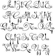 the upper and lower letters are handwritten in cursive writing, with black ink