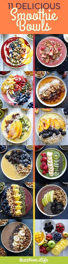 various plates with different types of food on them and the words delicious, simple, and healthy