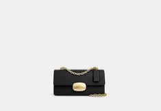 Eliza Flap Crossbody Bag | COACH OUTLET Crossbody Bag Coach, Coach Outlet, Large Wallet, Black Purse, Purse Styles, Black Purses, Black Cross Body Bag, Bag Straps, Chain Strap