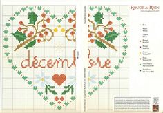 a cross stitch pattern with the words, deare and hearts on it's side