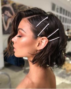 Hairstyle For Prom, Hair Everyday, Everyday Hair, Prom Hairstyles For Short Hair, Vlasové Trendy, Hairstyles For, Trendy Wedding Hairstyles, Peinados Fáciles Para Cabello Corto, Short Wedding Hair