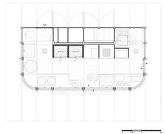 the floor plan for an apartment with two separate rooms and one living room on each side