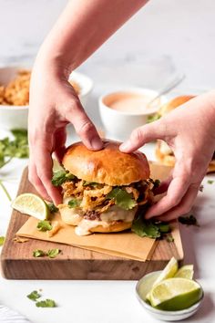 Cajun Burger Recipe, Cilantro Burgers, Cajun Aioli, Aioli Mayo, Best Hamburger Patty Recipe, Hamburger Recipes Patty, Onion Strings, Lime Aioli