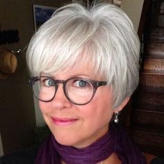 50 Gray Layered Pixie Short Haircut Styles, Short Grey Hair, Hairstyles Men, Short Thin Hair, 짧은 머리, Wearing Glasses, Thin Fine Hair