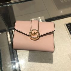 #ad Premium Quality Michael Kors Women's Wallet Carmen Medium Flap bifold in Powder Blush, Womens Accessories Classic Compact Pink Wallet, Classic Pink Compact Wallet, Elegant Pink Bifold Coin Purse, Michael Kors Bifold Wallet With Card Slots, Michael Kors Luxury Bifold Wallet, Elegant Pink Michael Kors Wallet, Powder Blush, Michael Kors Wallet, Wallets For Women