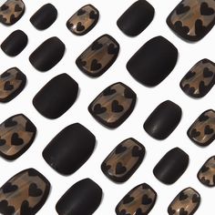 Moody vibes will be right at your fingertips with this on-trend set of faux nails. Coffin-shaped nail set have a black sheer heart design. Vegan nails are easy to apply, just press on and go!VeganPress On NailsSized for smaller nailbedsShape: CoffinPack Size: 24Material: Plastic - Claire's Sheer Black Heart Coffin Press On Vegan Faux Nail Set - 24 Pack Press On Nails From Claires, Faux Nails, Moody Vibes, Piercing Kit, Dark Nails, Fashionable Jewelry, Gift Card Balance, Free Earrings, Nails Coffin