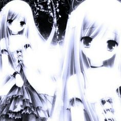 cybercore / goth cybercore / animecore Black And White, Hair, Anime, White