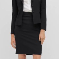 Hugo Boss Slim Fit Virgin Wool Pencil Skirt Details: Color Black Size 4 Virgin Wool Pencil Fit Back Zipper Back Slit Lined Condition: New With Tags Dimensions Laying Flat: Waist-14” Length-21” Skirt Details, Wool Pencil Skirt, Boss Black, Fit Back, Pencil Skirt Black, Skirt Black, Hugo Boss, Black Color, Pencil Skirt