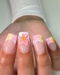 MELA STUDIO (@melaxnails) • Instagram photos and videos Summer Holiday Nails, Short Square Acrylic Nails, Acrylic Nails Coffin Pink, Unique Acrylic Nails, Summer Acrylic Nails, Pink Acrylic Nails, Square Acrylic Nails