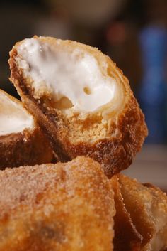 some fried food is sitting on a plate and ready to be eaten by someone else