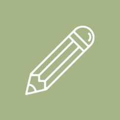 a white pencil on a green background with the word's logo in the bottom corner