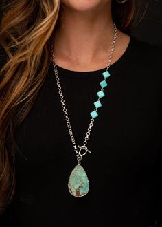 28" Silver Chain Necklace with Turquoise Stone Pendant and Turquoise Diamond Accents! We have a beautiful ring that matches it perfectly. Luxury Silver Necklace With Turquoise Stones, Cheap Elegant Turquoise Necklace, Luxury Single Strand Turquoise Necklace For Women, Cheap Turquoise Sterling Silver Necklaces, Cheap Turquoise Necklaces With Natural Stones, Luxury Single Strand Turquoise Necklace, Luxury Single Strand Turquoise Necklace As Gift, Cheap Statement Turquoise Necklace For Women, Affordable Statement Turquoise Necklace Gift