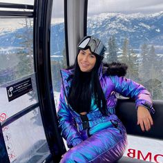 Aurora Beam Holographic Snowsuit. Worn Once And In Excellent Condition. Ski Jumpsuit, Holographic Iridescent, Snow Jacket, Ski Trip, Snow Suit, Hot Outfits, Dolls Kill, Blue Purple, Aurora