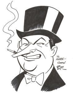 Bruce Timm Joker, Bruce Timm Batman, Bruce Timm Art, Penguin Sketch, Batman Art Drawing, Batman Drawing, Penguin Drawing