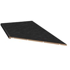 a black mat that is laying on the ground