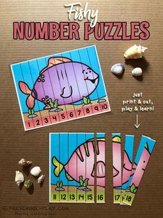 this is an image of fishy number puzzles