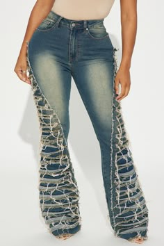 Feeling Brand New Tinted Flare Jeans - Medium Wash | Fashion Nova, Jeans | Fashion Nova Flare Jeans Outfit, Denim Texture, Shein Outfits, Jeans Outfits, Medium Wash Jeans, Fashion Nova Jeans, Online Fashion Store, Baddie Outfits Casual, Cute Simple Outfits