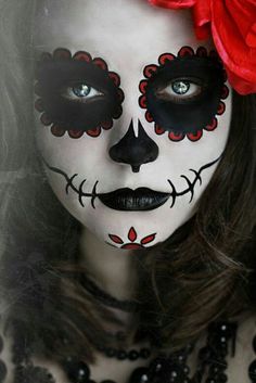 Makijaż Sugar Skull, Carnaval Make-up, Halloween Makeup Sugar Skull, Sugar Skull Costume, Halloweenský Makeup, Uhyggelig Halloween, Dead Makeup, Den Mrtvých, Sugar Skull Makeup