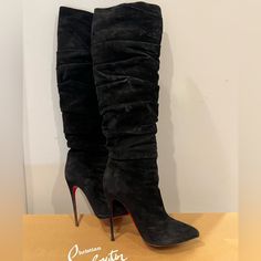 Christian Louboutin Suede Ishtar Botta 120 Boots Size 38 Louboutin Shoes, Christian Louboutin Shoes, Shoes Heels Boots, Shoes Women Heels, Limited Time, Christian Louboutin, Shoes Heels, Women Shoes, Heels