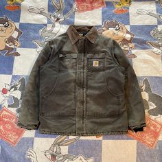 Fits Xl Amazing Fade Light/Dark Grey Stone Color Carhartt Work Jacket, Coats Vintage, Carhartt Jackets, Men Carhartt, Work Jacket, Vintage Carhartt, Work Jackets, Grey Stone, Light In The Dark