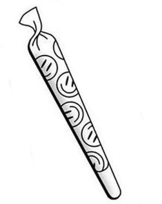 a black and white drawing of a toothbrush