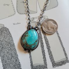 Authentic Turquoise set in Sterling Silver Signed DS Chain 18" Pendant 1.5" x 1" Collectible Turquoise Sterling Silver Necklace, Collectible Turquoise Jewelry With Large Stone, Turquoise Jewelry With Large Round Stone Pendant, Southwestern Turquoise Necklace With Oval Pendant, Southwestern Turquoise Oval Pendant Necklace, Turquoise Round Pendant With Large Stone, Turquoise Teardrop Pendant Necklace With Large Stone, Southwestern Style Turquoise Oval Pendant Necklace, Turquoise Sterling Silver Necklace With Large Stone