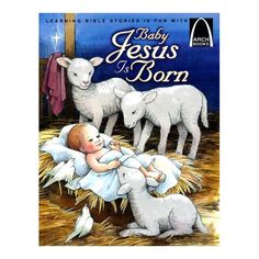 a baby jesus is born book with sheep