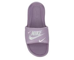 Nike Victori One Women s Slide Sandal Slip into the Nike Victori One women s Slide Sandal for your ultimate weekend footwear. With classic Nike branding and a foam Cushioned footbed, this Slide looks cool while you go about your day. The traction outsole makes sure whatever the activity, you re still good to go. Synthetic upper Slip-On Nike branding Cushioned footbedTraction outsole Lilac Nike, Nike Branding, Rack Room, Nike Womens, Slide Sandals, Nike Women, Lilac, Slip On, Branding