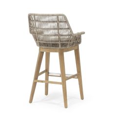 Laird Outdoor Bar Stool Woven Bar Stools, Dining Table Lighting, Natural Teak Wood, 30 Bar Stools, Chandelier Table Lamp, Outdoor Bar Stools, Ottoman Stool, Teak Outdoor, Outdoor Bar