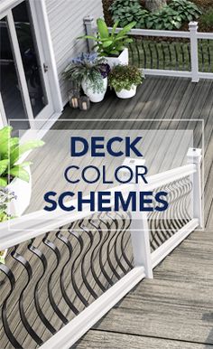 the deck color scheme is shown in blue and white, with text overlaying it