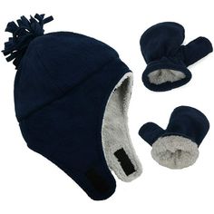 Zando Toddler Kids Winter Warm Fleece Lined Beanie Knit Hat with Ear Flaps for Baby Girls Boys Notice: 1.Strechy Size: Sizes S suggest to 2-12 Month infant, M suggest to 1-2 Ages baby, for SIZE S & M, the mittens do not have thumbs; L suggest to 2-4 Ages toddler, the mittens have thumbs. 2.Warm and Comfortable: Baby hat and mittens, made from soft and comfortable Polyester materials, double layered with soft and fuzzy sherpa lining. Naturally warm fleece, a little water resistant. All day cozy t Jewelry Boys, Baby Hat And Mittens, Toddler Gloves, Pilot Hat, Baby Gloves, Earflap Beanie, Baby Winter Hats, Kids Winter Hats, Snow Wear