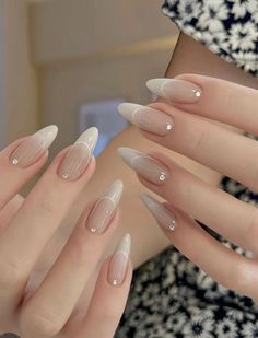 Nail Ideas Long Almond, Asian Nails, Hello Nails, Hard Nails