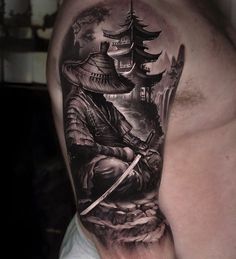 Asian Tattoo Sleeve, Chest And Back Tattoo, Japanese Warrior Tattoo, Samurai Tattoo Sleeve, Japanese Tattoo Women, Arm Tattoos For Guys Forearm, Warrior Tattoo Sleeve, Japanese Tattoos For Men