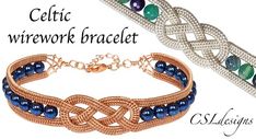 Tutorial Macramé, Wire Tutorials, Wire Wrapped Jewelry Tutorials, Wire Wrapped Bracelet, Wire Work Jewelry