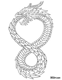 the letter s is for dragon coloring page