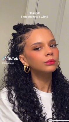 Curry Hair Hairstyles, Braided Hairstyles Curly Hair, Long Curly Hairstyles For Wedding, Curly Braids Hairstyles, Curly Hair Looks Hairstyles, Braids Curly Hair, Curly Hairstyles Braids, Braided Curly Hairstyles