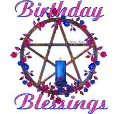 a birthday card with an image of a pentagramil and the words, birthday blessing