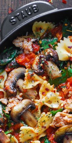 Italian Sausage Pasta with Spinach, Mushrooms, and Tomato Sauce Recipes Using Italian Sausage, Quick Healthy Dinner Ideas, Italian Sausage Recipes Pasta, Sausage Recipes For Dinner, Pasta With Spinach, Sausage Dinner, Sausage Pasta Recipes, Italian Sausage Pasta, Italian Sausage Recipes