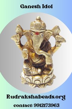 Ganesh Idol Ganesh Idol, Rudraksha Mala, Rudraksha Beads, Ganesh Statue, Puja Room, Wholesale Store, Mala Beads, Brass Metal, Room Decor