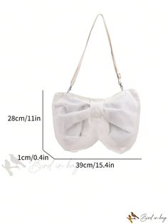 Bird in Bag - Novelty Bag with Bow Design for Ages White Large Capacity Bags For Parties, White Party Bags With Large Capacity, Elegant School Pouch Bag, Chic School Bag For Spring, White Party Satchel Bag, Elegant White Shoulder Bag For School, Chic Pouch Bags For School, Summer School Pouch Bag, Elegant White School Bag