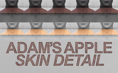 an advertisement for adam's apple skin detail