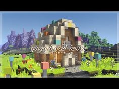 Minecraft House No Mods, Minecraft Gingerbread House, Gingerbread House Aesthetic, Cute Gingerbread House, Minecraft Cookies, Aesthetic Tutorial, Bread Man, House Aesthetic, Minecraft Builds